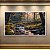 Quadro Decorativo Paisagem Floresta com Cervos e Riacho ao Amanhecer 6304 - Imagem 5