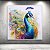 Quadro Decorativo Pavão Real Aquarela Colorida Arte Abstrata Moderna 60x60 6313 - Imagem 4