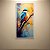 Quadro Decorativo Pássaro Martim-Pescador Pintura a Óleo Natureza Abstrata 6407 - Imagem 1