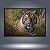 Quadro Decorativo Tigre de Bengala na Natureza Arte Realista Selvagem 6327 - Imagem 2