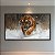 Quadro Decorativo Tigre de Bengala na Neve Imagem Realista Pintura a Óleo 6315 - Imagem 4