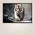 Quadro Decorativo Tigre Majestoso em Cenário de Neve e Névoa Artística 6300 - Imagem 3