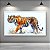Quadro Decorativo Tigre Realista Estilo Aquarela Pintura em Fundo Branco 6311 - Imagem 3