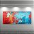 Quadro Decorativo Abstrato Contemporâneo Textura Camadas Vermelho e Azul 6335 - Imagem 3