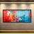 Quadro Decorativo Abstrato Contemporâneo Textura Camadas Vermelho e Azul 6335 - Imagem 5
