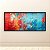 Quadro Decorativo Abstrato Contemporâneo Textura Camadas Vermelho e Azul 6335 - Imagem 4