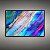 Quadro Decorativo Abstrato Fluido Textura Marrom e Azul com Detalhes Dourados 6344 - Imagem 3