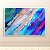 Quadro Decorativo Abstrato Fluido Textura Marrom e Azul com Detalhes Dourados 6344 - Imagem 2