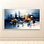 Quadro Decorativo Abstrato Geométrico Moderno Minimalista Tons Azul e Ouro 6354 - Imagem 2