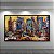 Quadro Decorativo Abstrato Paisagem Urbana Moderna Textura Colorida Vibrante 6378 - Imagem 1