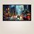 Quadro Decorativo Cidade Moderna Chuva Paisagem Urbana Neon Estilo Digital 6356 - Imagem 3