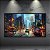 Quadro Decorativo Cidade Moderna Chuva Paisagem Urbana Neon Estilo Digital 6356 - Imagem 5