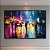 Quadro Decorativo Cidades Paisagem Urbana Noturna Chuva com Guarda-Chuva 6371 - Imagem 2