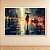 Quadro Decorativo Cidades Rua Chuvosa com Mulher de Vermelho e Guarda-Chuva 6368 - Imagem 2