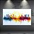 Quadro Decorativo Cidades Skyline em Aquarela Colorida e Prédios 6369 - Imagem 5