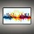 Quadro Decorativo Cidades Skyline em Aquarela Colorida e Prédios 6369 - Imagem 3
