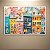 Quadro Decorativo Paisagem Urbana Colorida Edifícios Europeus e Pessoas 6376 - Imagem 4