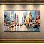 Quadro Decorativo Paisagem Urbana Nova York Estilo Impressionista e Moderno 6367 - Imagem 2