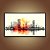 Quadro Decorativo Paisagem Urbana Skyline Arranha-céus Aquarela Abstrata 6357 - Imagem 4