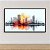 Quadro Decorativo Paisagem Urbana Skyline Arranha-céus Aquarela Abstrata 6357 - Imagem 5