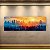 Quadro Decorativo Paisagem Urbana Skyline e Floresta ao Pôr do Sol 100x40cm 6355 - Imagem 5