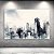 Quadro Decorativo Paisagem Urbana Skyline Minimalista em Aquarela P&B 6365 - Imagem 4
