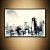 Quadro Decorativo Paisagem Urbana Skyline Minimalista em Aquarela P&B 6365 - Imagem 5