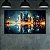 Quadro Decorativo Paisagem Urbana Skyline Noturno Reflexo na Água Estilo Arte 6359 - Imagem 1