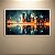 Quadro Decorativo Paisagem Urbana Skyline Noturno Reflexo na Água Estilo Arte 6359 - Imagem 3
