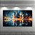 Quadro Decorativo Paisagem Urbana Skyline Noturno Reflexo na Água Estilo Arte 6359 - Imagem 5