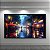 Quadro Decorativo Rua Europeia Iluminada em Noite de Chuva Arte Digital 6366 - Imagem 5