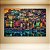 Quadro Decorativo Vila Italiana Colorida ao Entardecer Paisagem Mediterrânea 6372 - Imagem 1