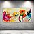 Quadro Decorativo Flores Abstratas Aquarela Colorida Pintura Artística Sala 6380 - Imagem 3