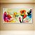 Quadro Decorativo Flores Abstratas Aquarela Colorida Pintura Artística Sala 6380 - Imagem 4
