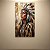 Quadro Decorativo Mulher Indígena com Cocar e Pintura Facial 6450 - Imagem 2
