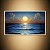Quadro Decorativo Paisagem Marinha com Lua Cheia e Oceano Azul 6403 - Imagem 2