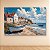 Quadro Decorativo Praia e Mar Barcos na Areia com Casas à Beira-Mar 6390 - Imagem 2