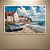 Quadro Decorativo Praia e Mar Barcos na Areia com Casas à Beira-Mar 6390 - Imagem 3