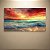 Quadro Decorativo Praia e Mar Pôr do Sol Céu Vermelho e Ondas 6394 - Imagem 4