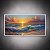 Quadro Decorativo Praia e Mar Pôr do Sol Dourado e Ondas 6414 - Imagem 1