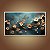 Quadro Decorativo Florais Flores Brancas e Galhos Dourados em Fundo Azul 6424 - Imagem 5