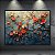 Quadro Decorativo Florais Ramos de Flores Vermelhas e Douradas 6438 - Imagem 1