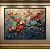 Quadro Decorativo Florais Ramos de Flores Vermelhas e Douradas 6438 - Imagem 3
