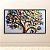 Quadro Decorativo Árvore Abstrata Colorida com Folhas em Relevo Dourado 6435 - Imagem 4