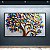 Quadro Decorativo Árvore Abstrata Colorida com Folhas em Relevo Dourado 6435 - Imagem 5