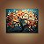 Quadro Decorativo Árvore da Vida Estilo 3D com Folhas Coloridas e Fundo Azul 6431 - Imagem 2