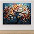 Quadro Decorativo Árvore da Vida Estilo 3D com Folhas Coloridas e Fundo Azul 6431 - Imagem 4