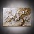 Quadro Decorativo Árvore de Flores Brancas com Detalhes em Ouro 3D 6441 - Imagem 3