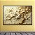 Quadro Decorativo Árvore de Flores Brancas com Detalhes em Ouro 3D 6441 - Imagem 2