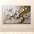 Quadro Decorativo Árvore de Flores Brancas com Detalhes em Ouro 3D 6441 - Imagem 1